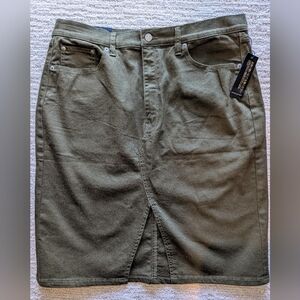 Banana Republic Green Denim Skirt Size 16